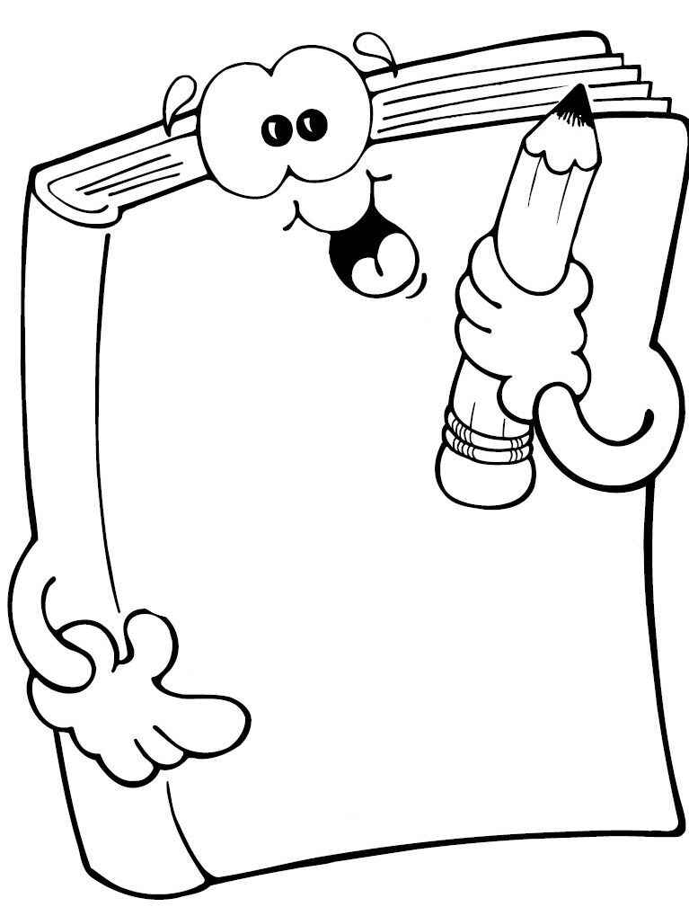 Desenho de Caderno Desenho Colorir Imprimir 3