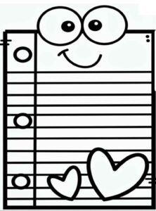 Desenho de Caderno Desenho Colorir Imprimir 5