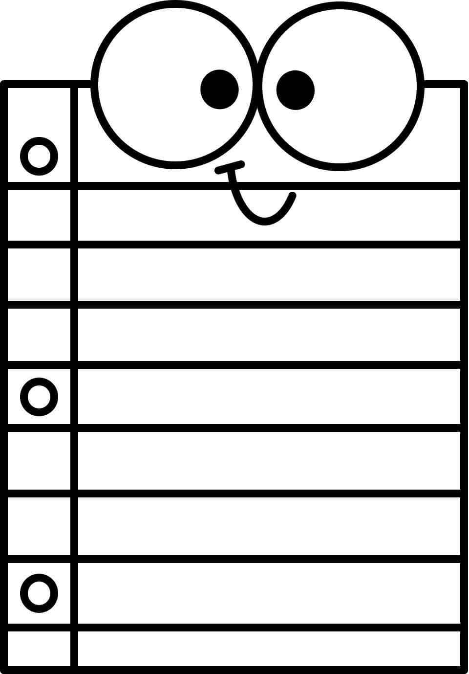 Desenho de Caderno Desenho Colorir Imprimir 6