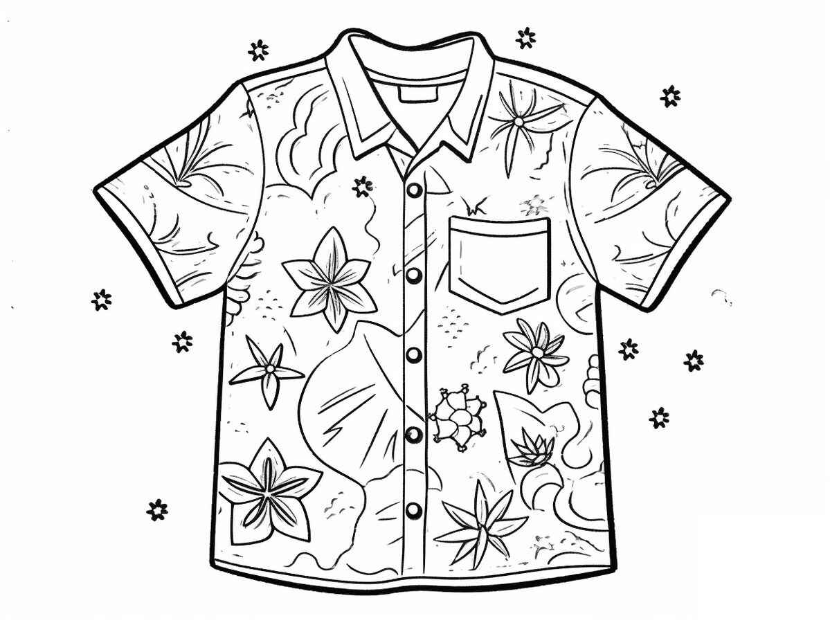 Desenho de Camisa Desenho Colorir Imprimir 01
