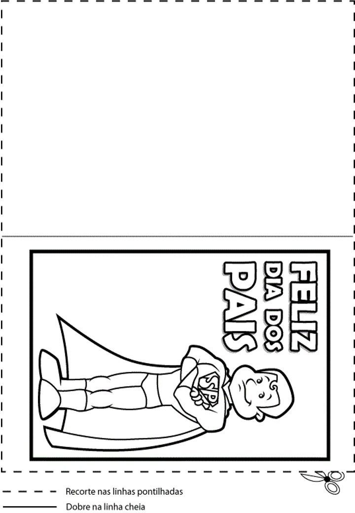 Desenho de Cartao Dia Dos Pais Desenho Colorir Imprimir 01