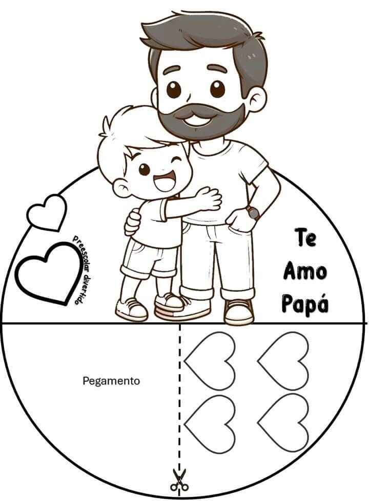 Desenho de Cartao Dia Dos Pais Desenho Colorir Imprimir 03