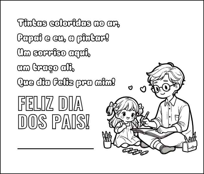 Desenho de Cartao Dia Dos Pais Desenho Colorir Imprimir 30