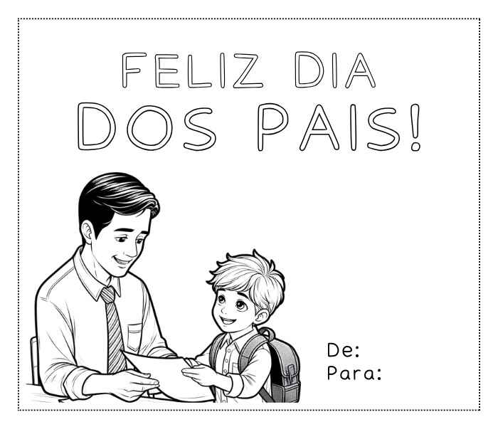 Desenho de Cartao Dia Dos Pais Desenho Colorir Imprimir 35