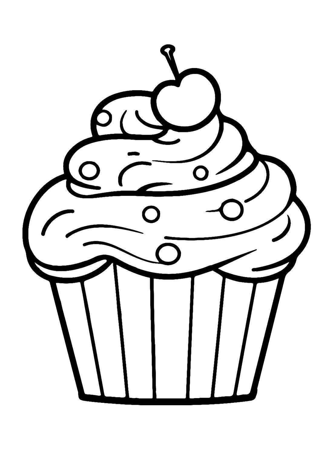 Desenho de Cupcake Desenho Colorir Imprimir 05