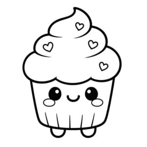 Desenho de Cupcake Desenho Colorir Imprimir 11