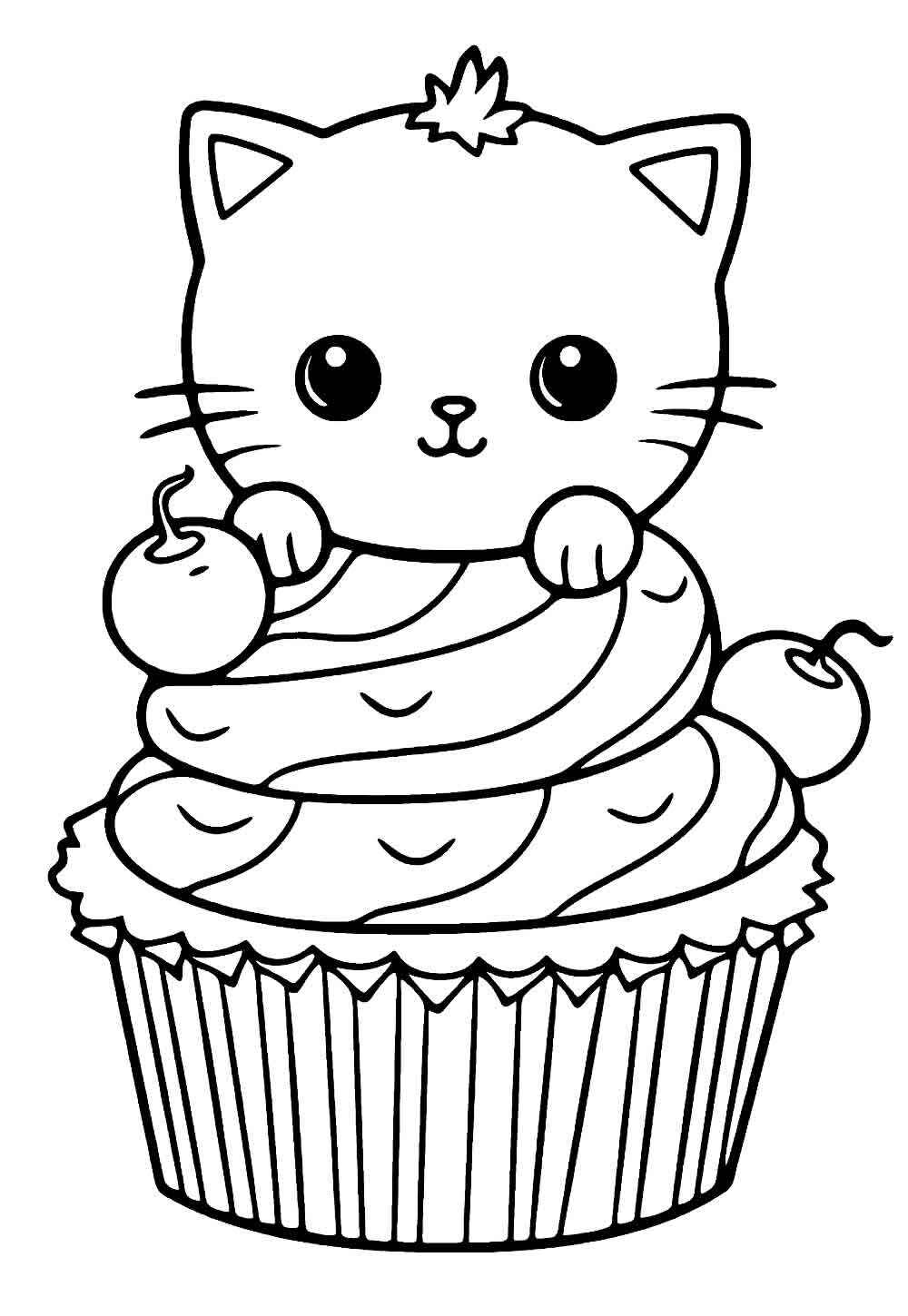 Desenho de Cupcake Desenho Colorir Imprimir 13
