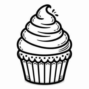 Desenho de Cupcake Desenho Colorir Imprimir 14