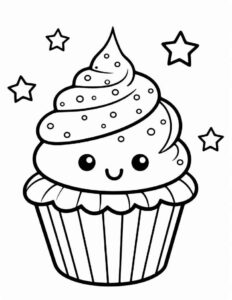 Desenho de Cupcake Desenho Colorir Imprimir 16