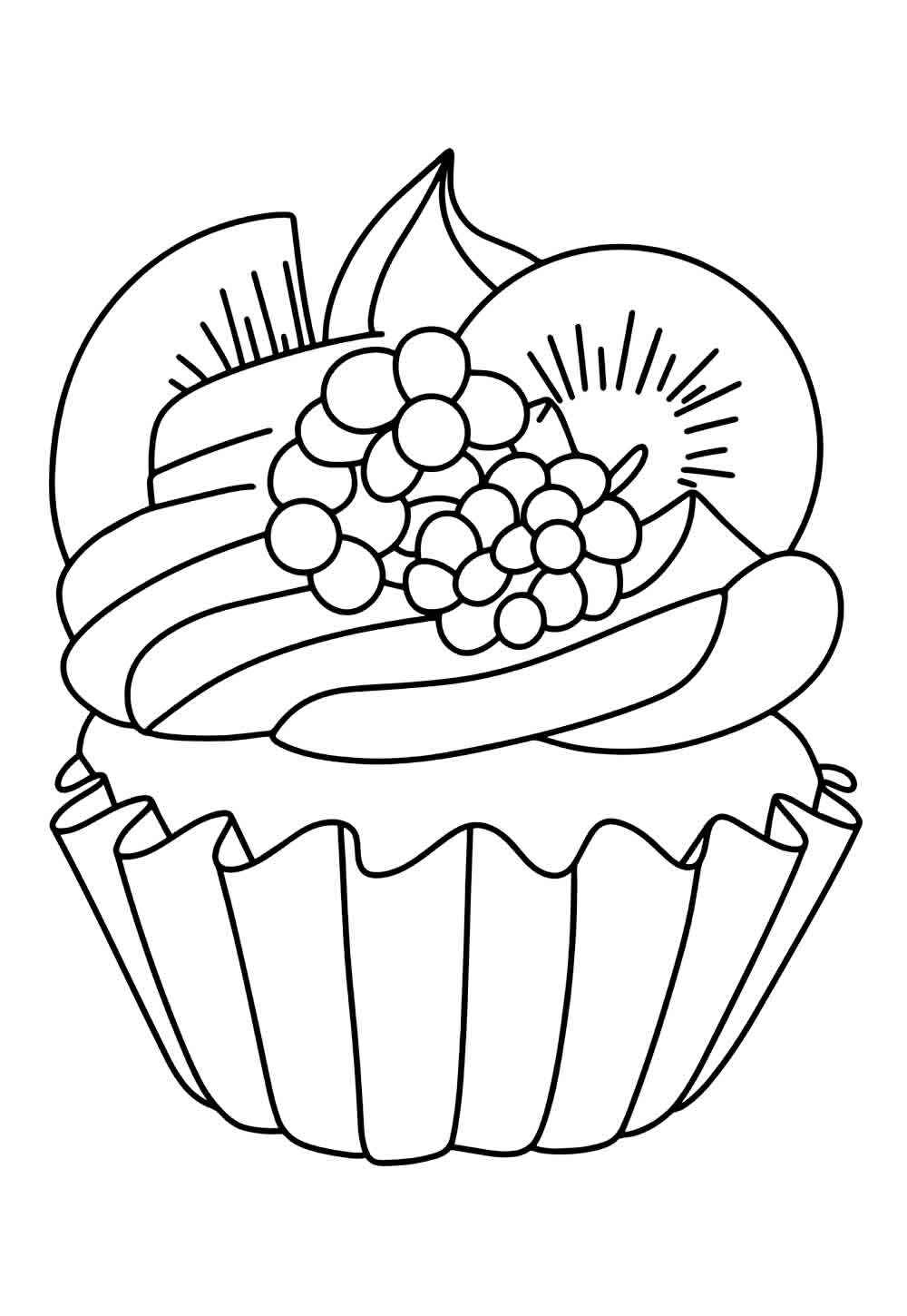Desenho de Cupcake Desenho Colorir Imprimir 18