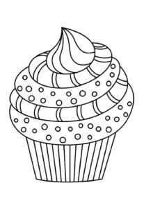 Desenho de Cupcake Desenho Colorir Imprimir 19