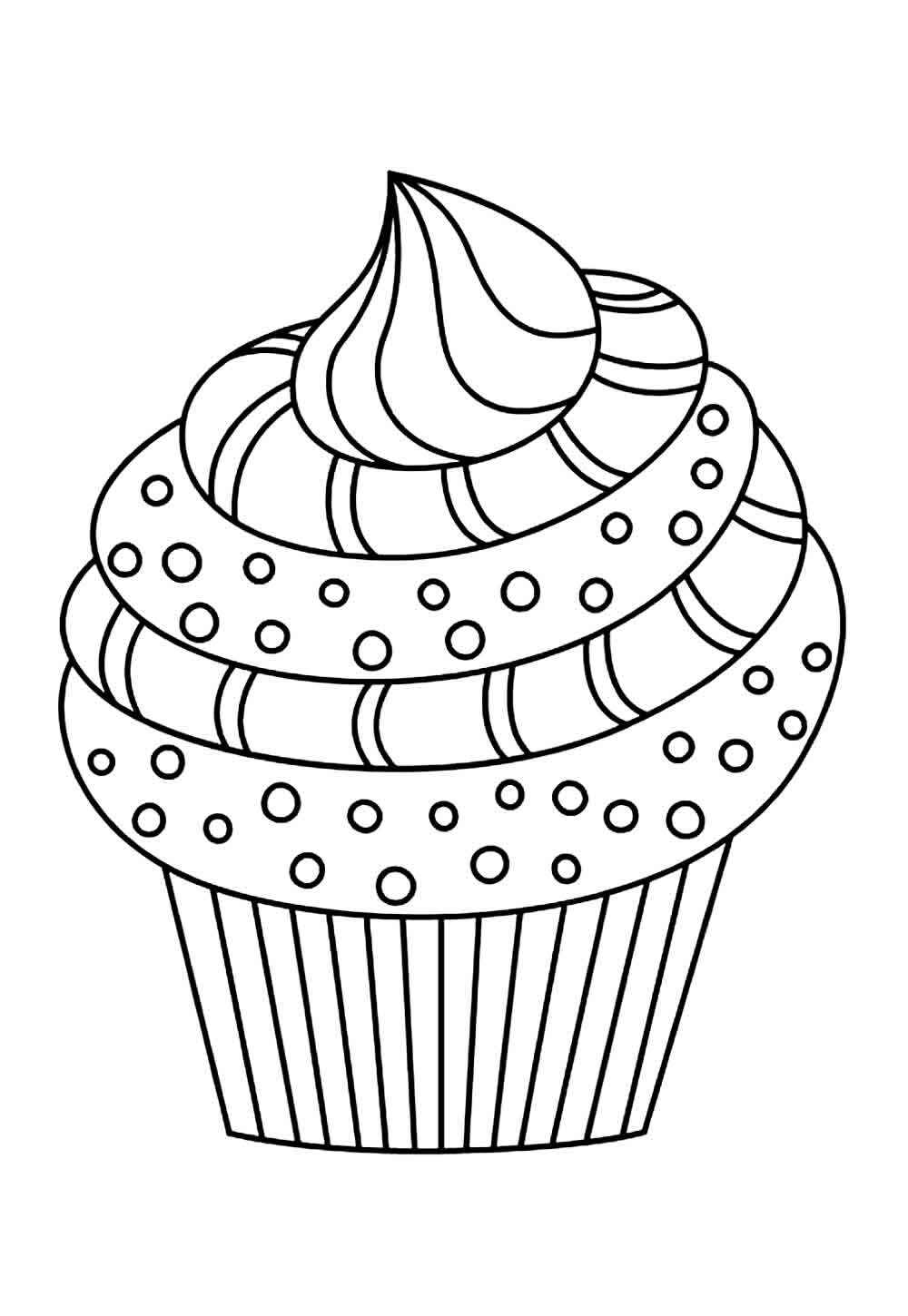 Desenho de Cupcake Desenho Colorir Imprimir 19