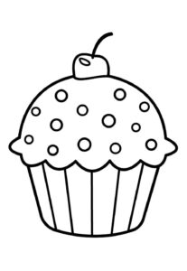 Desenho de Cupcake Desenho Colorir Imprimir 20