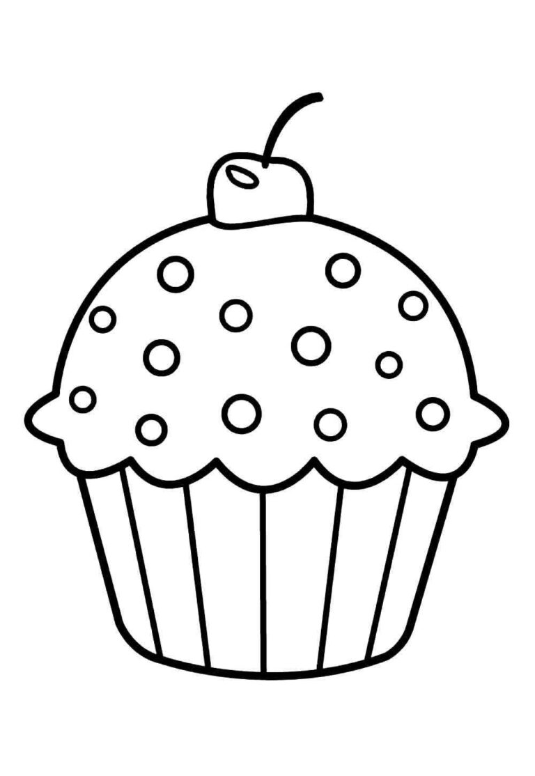 Desenhos de Cupcake para Imprimir e Colorir