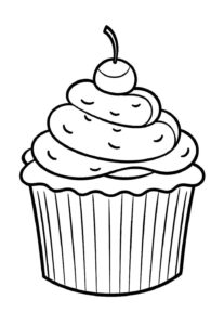 Desenho de Cupcake Desenho Colorir Imprimir 21