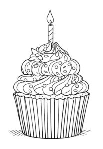 Desenho de Cupcake Desenho Colorir Imprimir 22