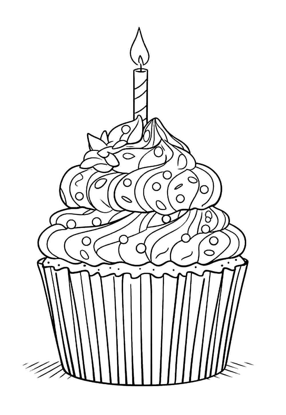 Desenho de Cupcake Desenho Colorir Imprimir 22