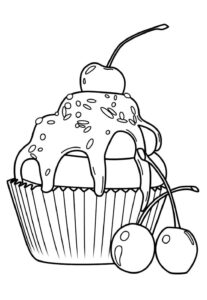 Desenho de Cupcake Desenho Colorir Imprimir 23