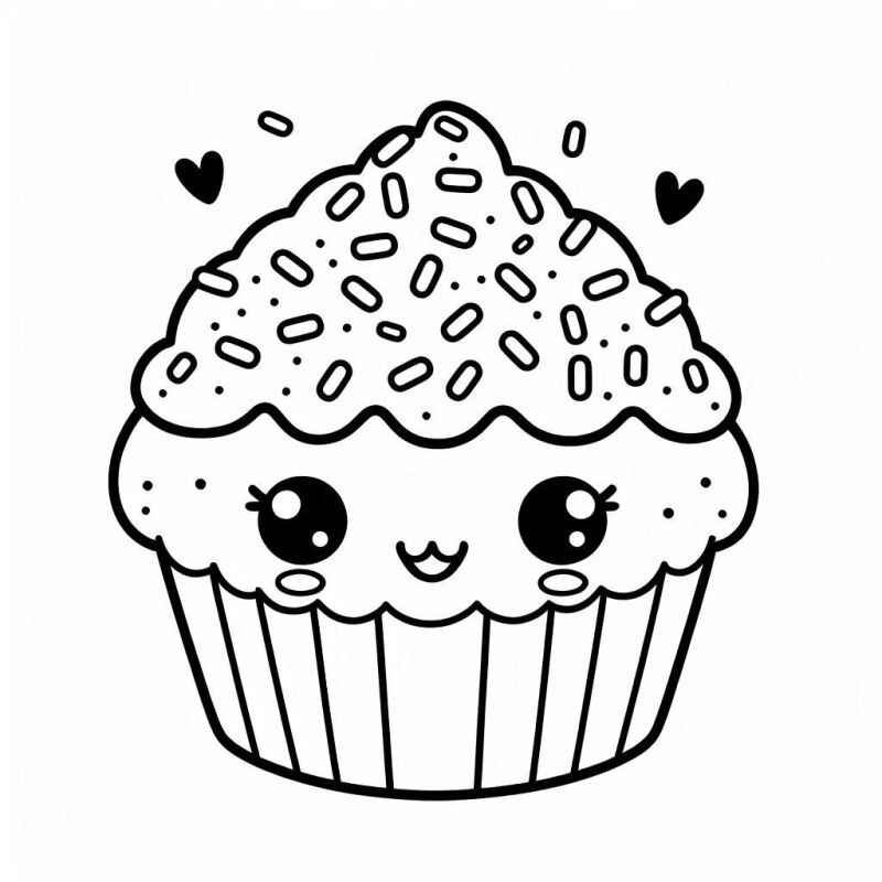 Desenho de Cupcake Desenho Colorir Imprimir 25