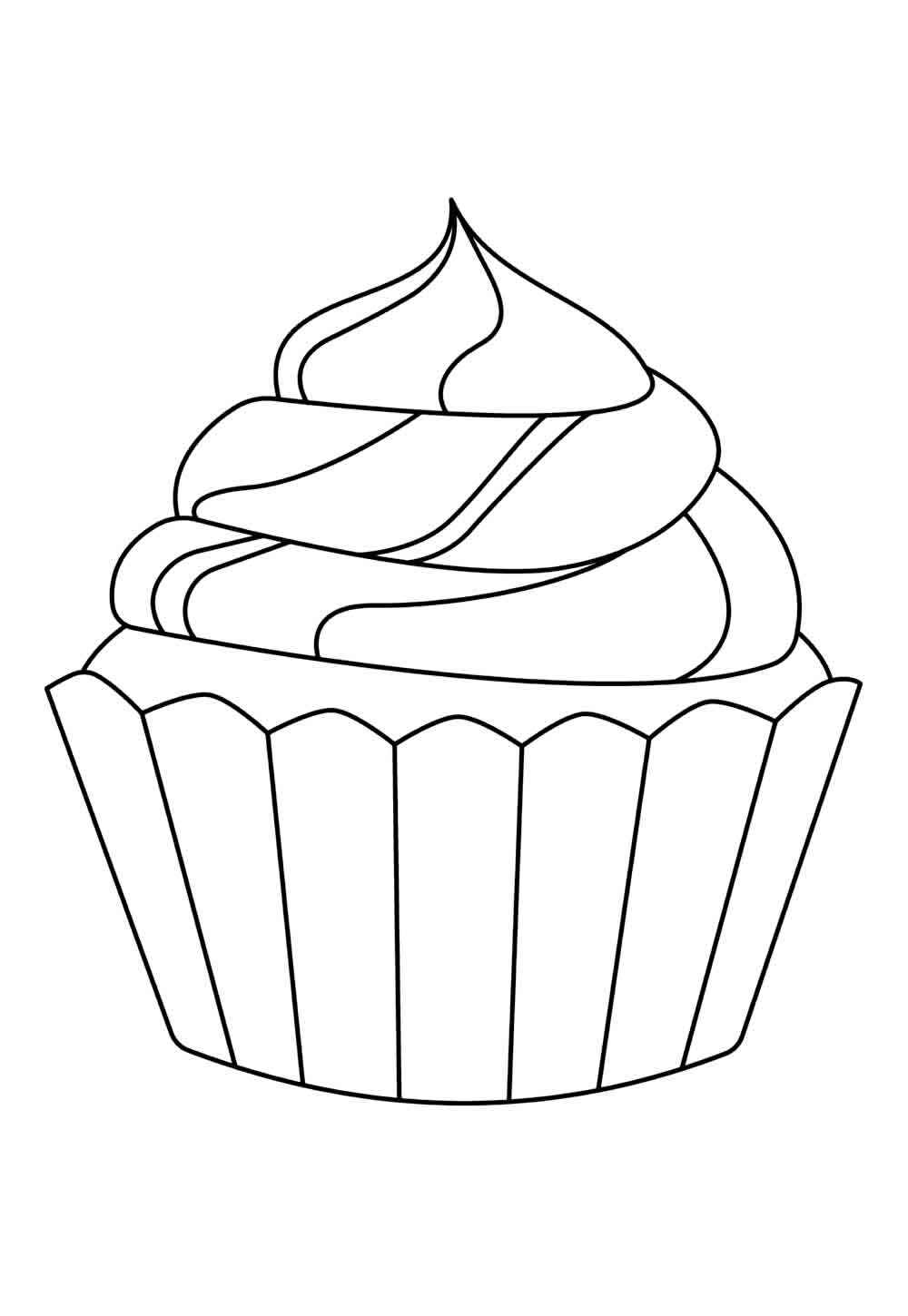 Desenho de Cupcake Desenho Colorir Imprimir 26