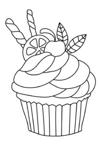 Desenho de Cupcake Desenho Colorir Imprimir 27