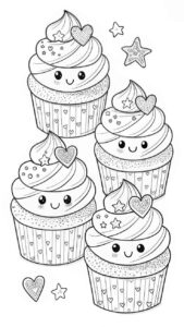 Desenho de Cupcake Desenho Colorir Imprimir 28