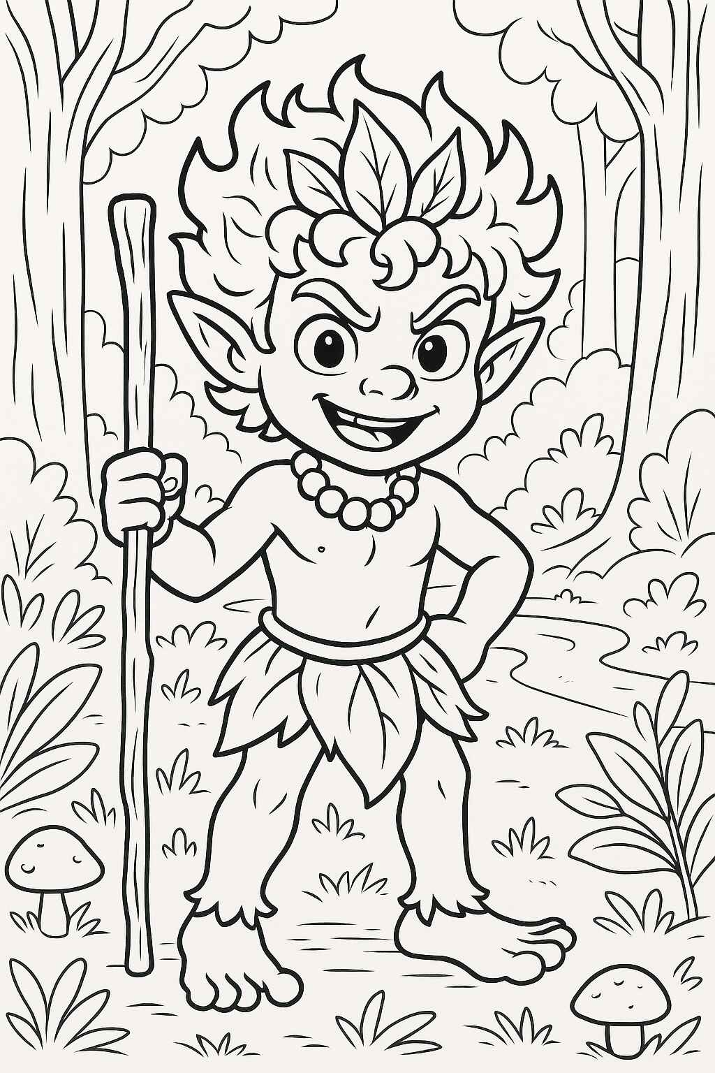 Desenho de Curupira Desenho Colorir Imprimir 01