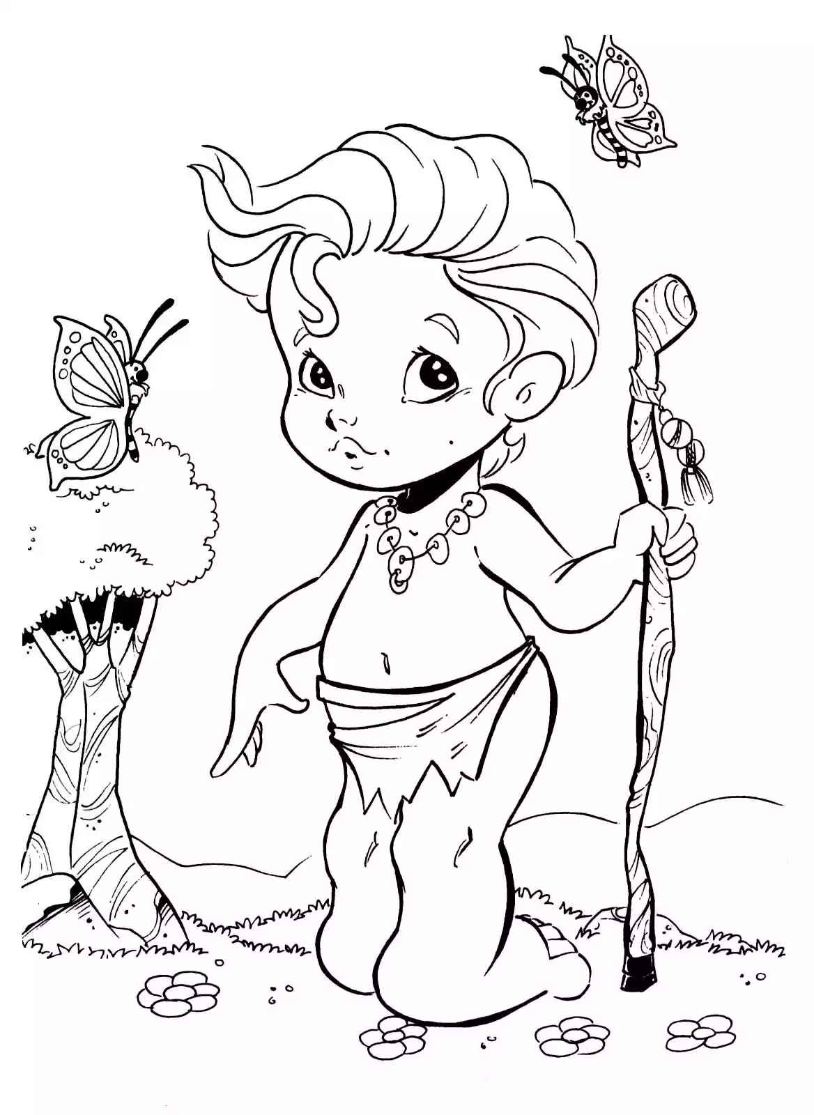 Desenho de Curupira Desenho Colorir Imprimir 03