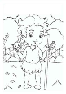 Desenho de Curupira Desenho Colorir Imprimir 08