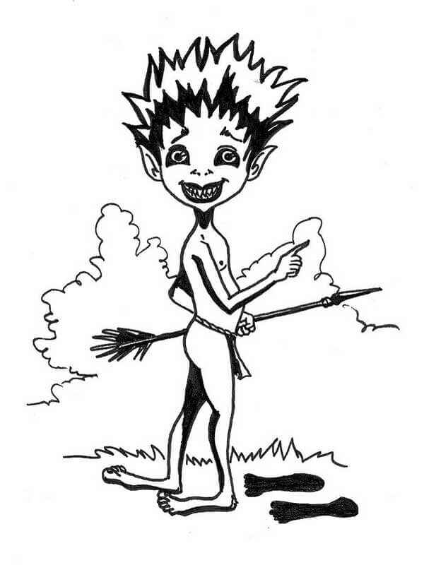 Desenho de Curupira Desenho Colorir Imprimir 18