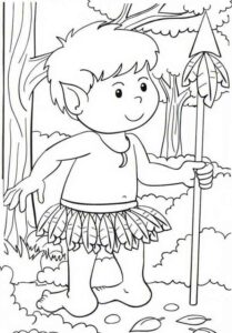 Desenho de Curupira Desenho Colorir Imprimir 26