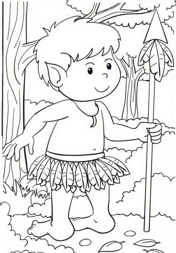 Desenho de Curupira Desenho Colorir Imprimir 26