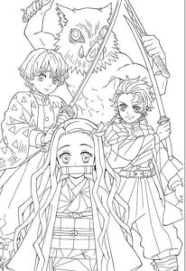 Desenho de Demon Slayer Desenho Colorir Imprimir 08
