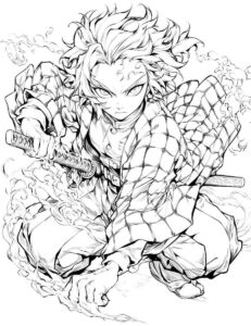 Desenho de Demon Slayer Desenho Colorir Imprimir 09