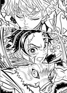 Desenho de Demon Slayer Desenho Colorir Imprimir 11