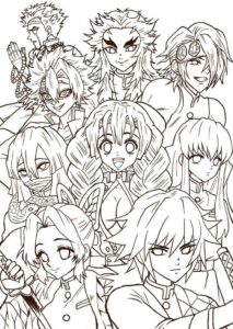 Desenho de Demon Slayer Desenho Colorir Imprimir 14