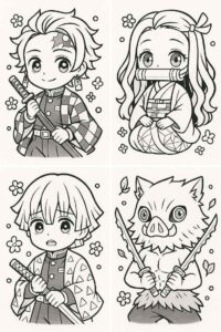 Desenho de Demon Slayer Desenho Colorir Imprimir 15