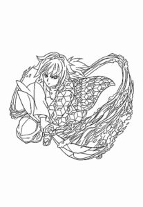 Desenho de Demon Slayer Desenho Colorir Imprimir 16