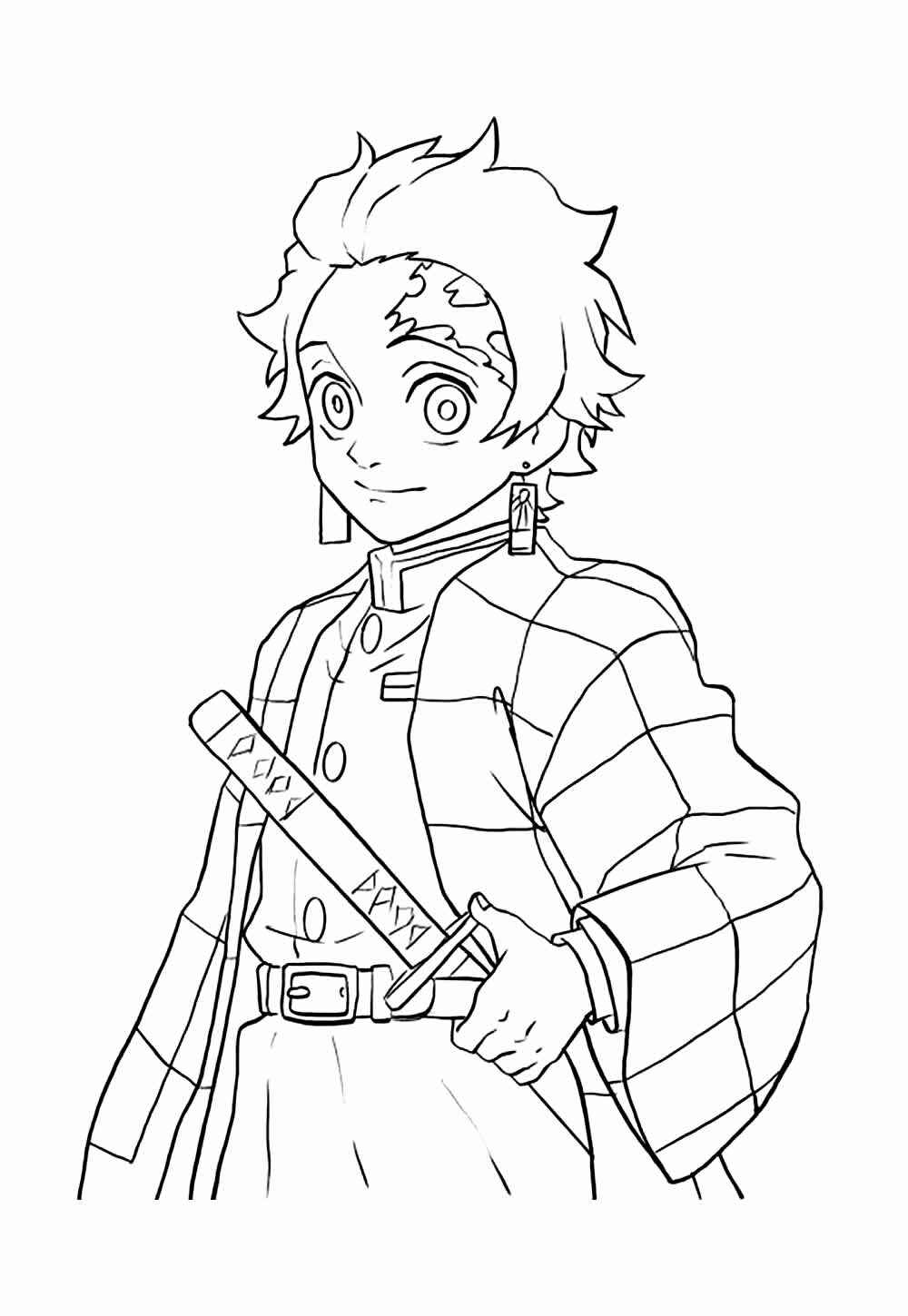 Desenho de Demon Slayer Desenho Colorir Imprimir 17