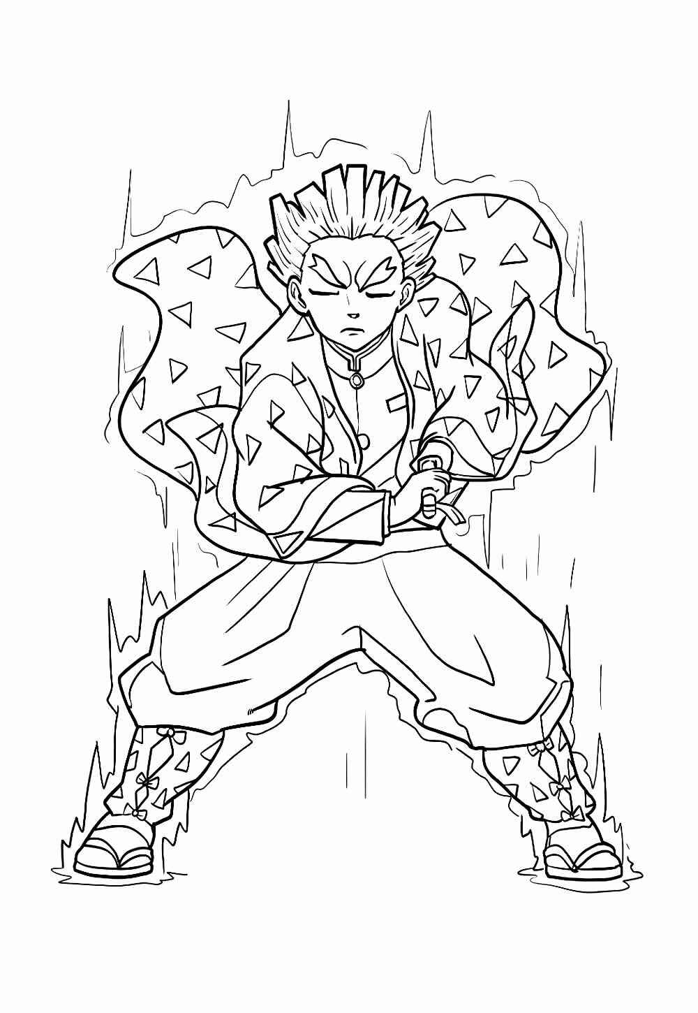 Desenho de Demon Slayer Desenho Colorir Imprimir 19