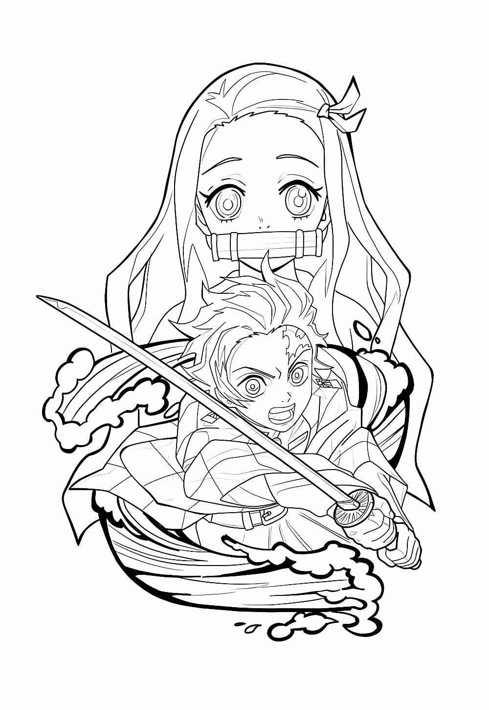 Desenho de Demon Slayer Desenho Colorir Imprimir 25