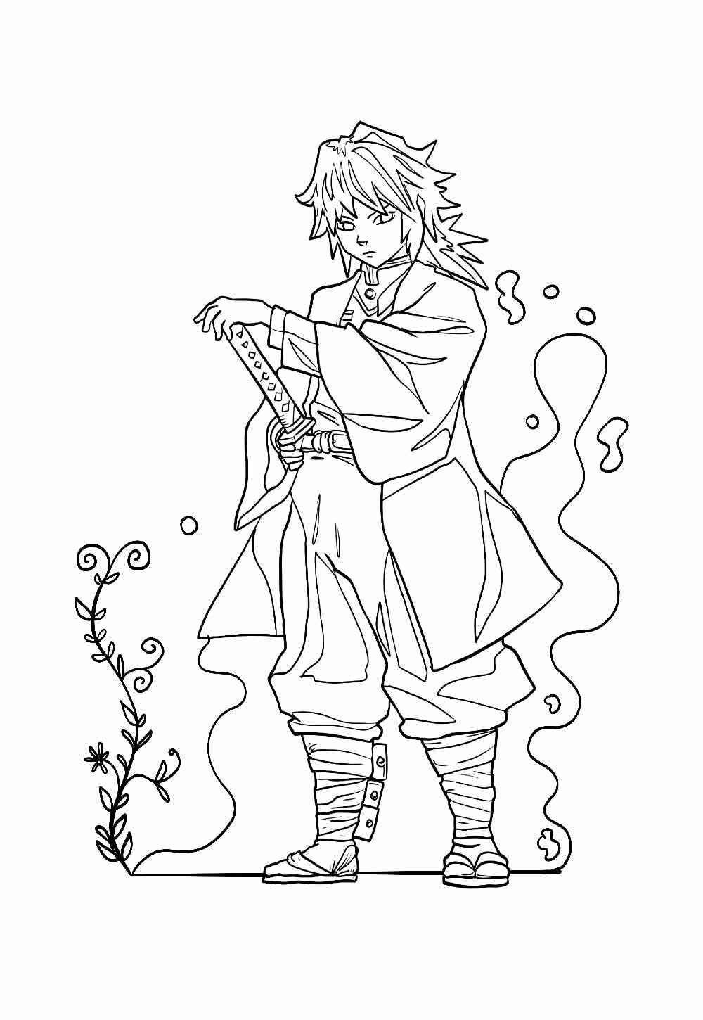 Desenho de Demon Slayer Desenho Colorir Imprimir 27