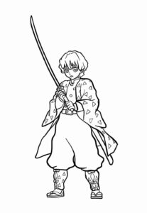 Desenho de Demon Slayer Desenho Colorir Imprimir 29