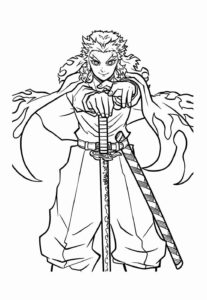 Desenho de Demon Slayer Desenho Colorir Imprimir 30