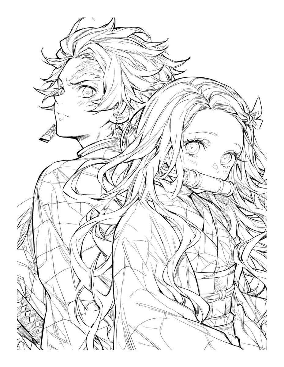 Desenho de Demon Slayer Desenho Colorir Imprimir 31