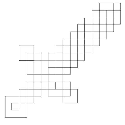 Desenho de Espada Minecraft Desenho Colorir Imprimir 04