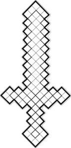 Desenho de Espada Minecraft Desenho Colorir Imprimir 08