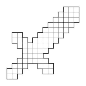 Desenho de Espada Minecraft Desenho Colorir Imprimir 12