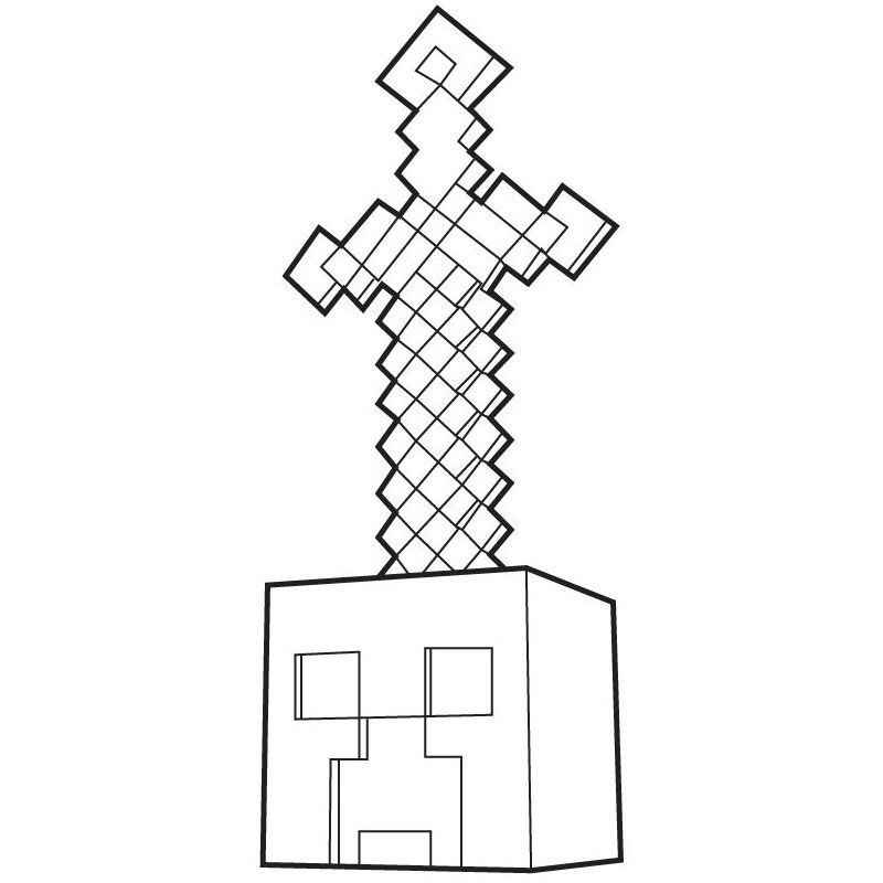 Desenho de Espada Minecraft Desenho Colorir Imprimir 13