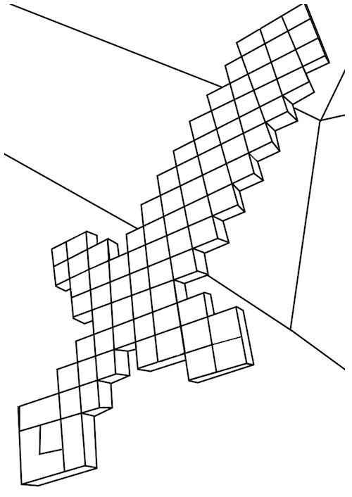 Desenho de Espada Minecraft Desenho Colorir Imprimir 14